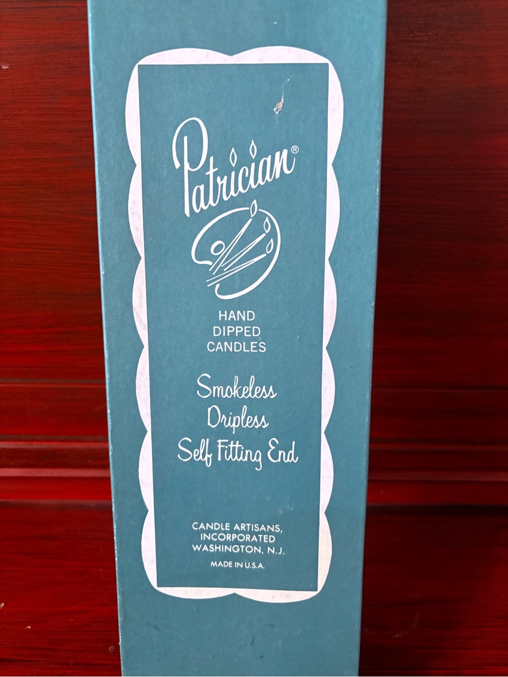 Patrician Hand-Dipped Smokeless Dripless 18in White Taper Candles Unscented (8)